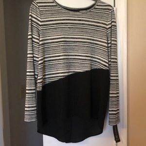 INC black/white shirt